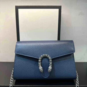 GUCCI Dionysus Chain Crossbody, Blue, Leather | Luna Bags