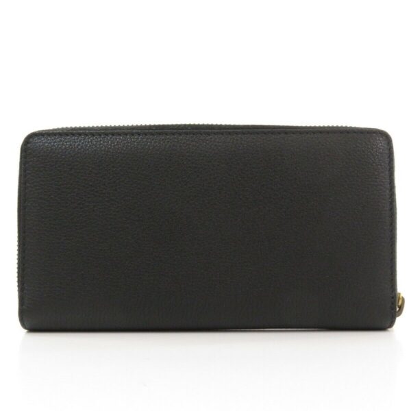 Gucci Printed Logo Leather Zip Around Wallet in Black | Luna Bags