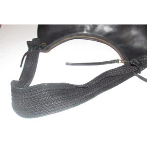 Gucci Tom Ford Era Two Way Black Leather Woven Strap Hobo Bag | Luna Bags