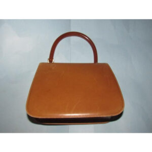Gucci Vintage Caramel Leather With Tortoise Shell Lucite Bakelite And Gold Accent | Luna Bags