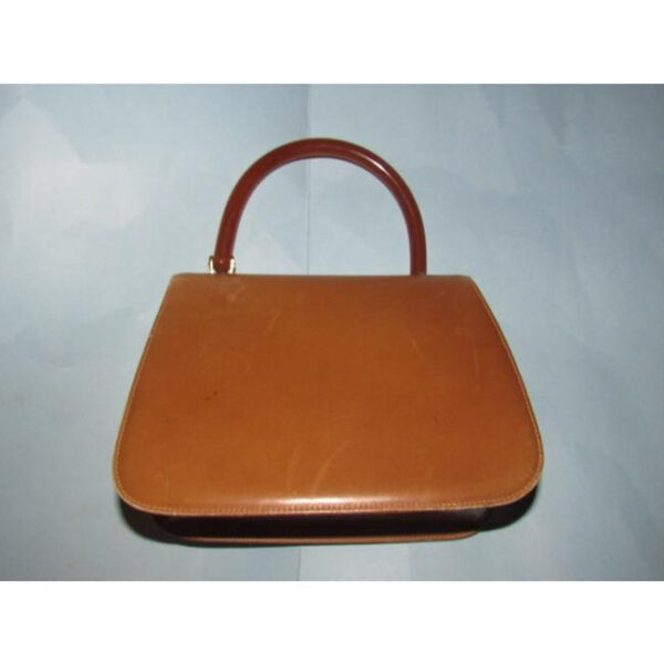 Gucci Vintage Caramel Leather With Tortoise Shell Lucite Bakelite And Gold Accent | Luna Bags