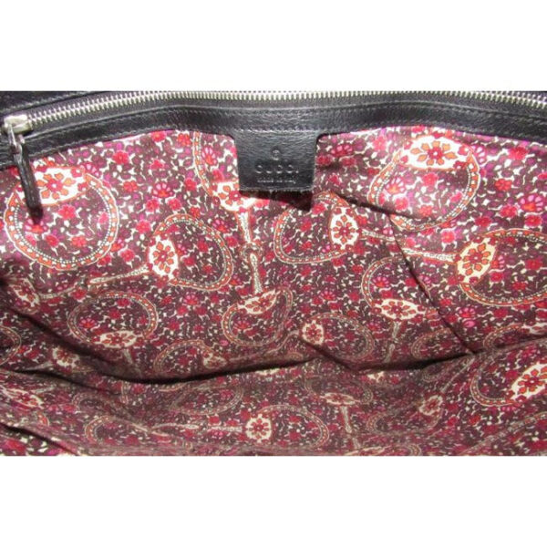 Gucci Top Handle Punch Top Blackchrome Patent Leather Tote | Luna Bags