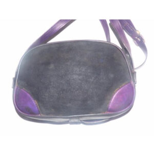 Gucci Vintage Pursesdesigner Purses Navyblack Suedepurple Leather Leathersuede Satchel | Luna Bags