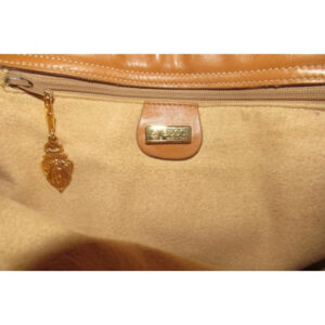 Gucci Camel Micro G Print on Ivory Leather Bucket Bag Satchel | Luna Bags