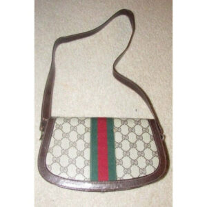 Gucci Horsebit Vintage Line Purses Brown Large G Logo Print Canvas And Brown Leather With A Red And | Luna Bags