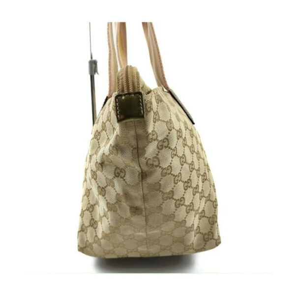 Gucci Gg Supreme Guccissima Canvas Leather With Sherry Stripe Straps Tan G Print Pink Bronze | Luna Bags