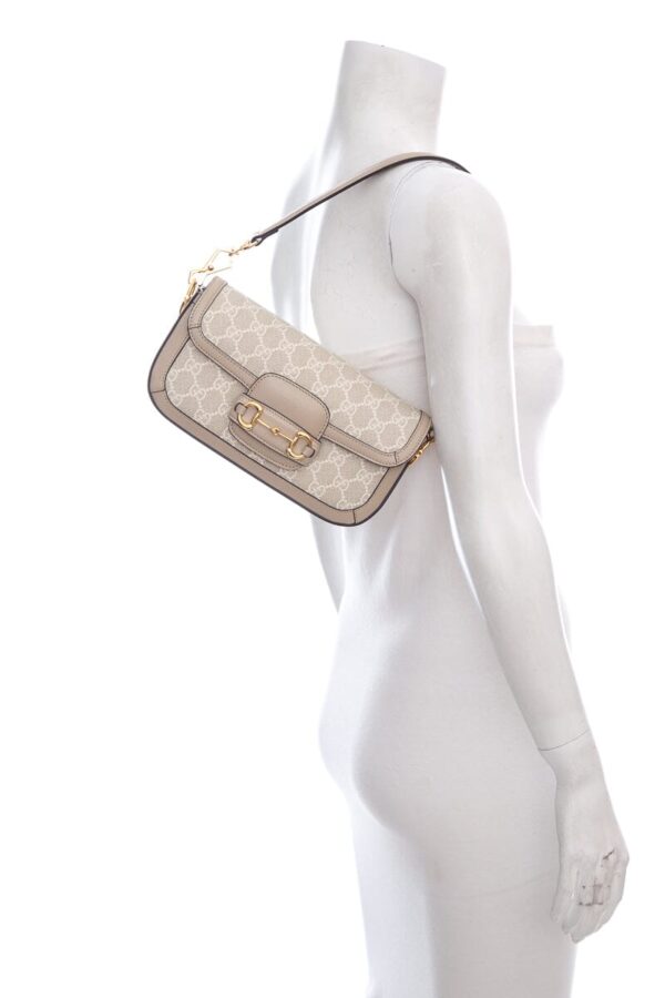 Gucci Taupe GG Horsebit Handbag | Luna Bags