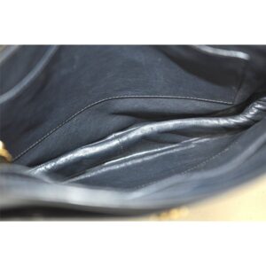 Gucci 1973 navy leather roomy handbag with a gold GG snap | Luna Bags