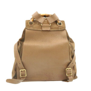 GUCCI Bamboo Backpack Suede Brown  ds086 | Luna Bags