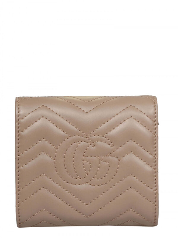 Gucci Chevron Marmont Wallet in Dusty Rose | Luna Bags