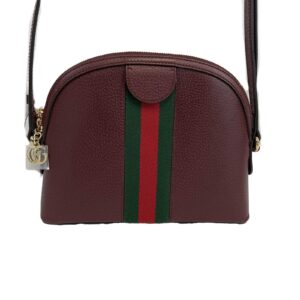 GUCCI - NEW Ophidia Small Shoulder Burgundy GG Leather Crossbody | Luna Bags