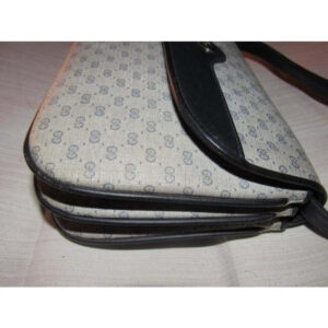 Gucci Vintage Blue Patent Gg Canvas Shoulder Bag | Luna Bags