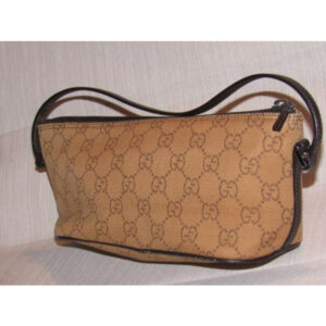 Gucci Vintage Rusty Orange Large G Logo Print Canvas Brown Leather And Hobo Bag | Luna Bags