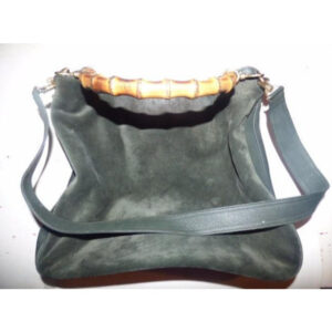 Gucci Green Suede & Leather Sarah Flip Top Two- Way Purse | Luna Bags