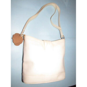 Gucci 1990's White Guccissima Print Leather Bucket Bag | Luna Bags