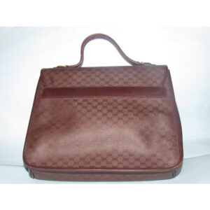 Gucci Vintage Pursesdesigner Purses Brown Small G Logo Print Coated Canvas And Brown Leather Leather | Luna Bags