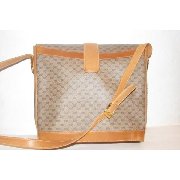 Gucci Brown Micro Guccissima Print Leather Bucket Bag W Red Green Striped Sides | Luna Bags