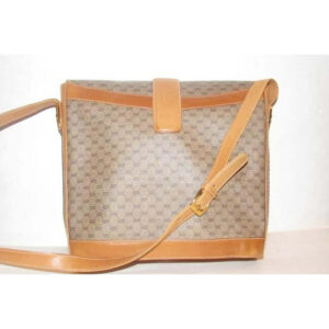 Gucci Brown Micro Guccissima Print Leather Bucket Bag W Red Green Striped Sides | Luna Bags