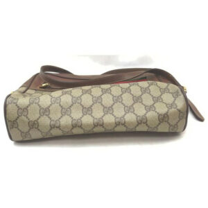 Gucci Ophidia Shoulder W Guccissima Canvasleather Redgreen Brown Printredgreen Stripe Coated Canvas | Luna Bags