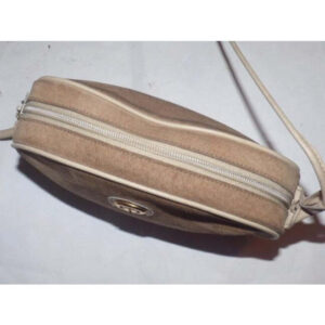 Gucci Vintage Beige Tan Suede And Leather Cross Body Bag | Luna Bags