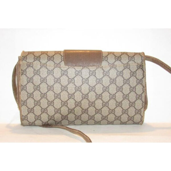 Gucci Horsebit Vintage Accessory Collection Two Way Brown Gg Canvas Bag | Luna Bags