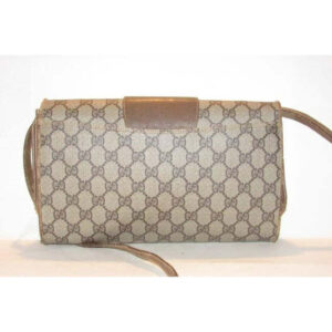 Gucci Horsebit Vintage Accessory Collection Two Way Brown Gg Canvas Bag | Luna Bags