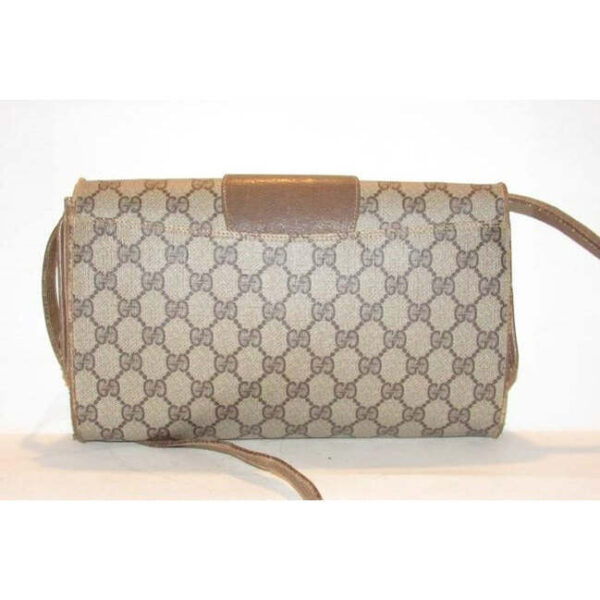 Gucci Horsebit Vintage Accessory Collection Two Way Brown Gg Canvas Bag | Luna Bags