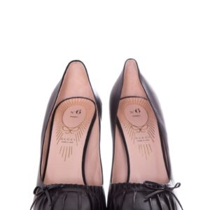Gucci CHARLOTTE  Nappa Leather Black Heels SZ 42 NWT | Luna Bags