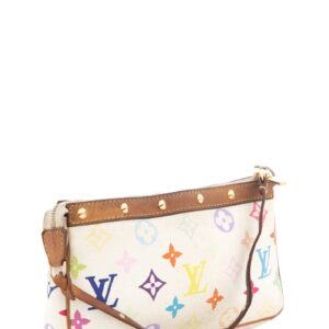 Louis Vuitton Multicolor Monogram White Pochette Handbag | Luna Bags