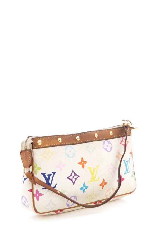Louis Vuitton Multicolor Monogram White Pochette Handbag | Luna Bags