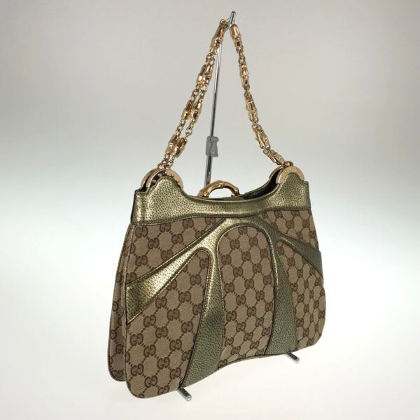GUCCI Bamboo GG canvas 135962 Hand bag | Luna Bags