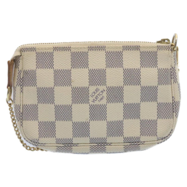 LOUIS VUITTON Damier Azur Mini Pochette Accessoires Pouch N58010 LV Auth am2224g | Luna Bags