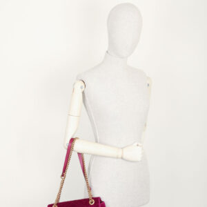 GUCCI Marmont Velvet Fuchsia | Luna Bags