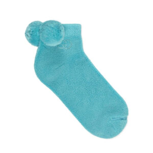 Gucci Cotton Ankle Socks with Pom-poms in Sky Blue | Luna Bags