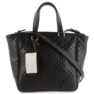 Gucci Small Bree Black Gg Leather Tote | Luna Bags