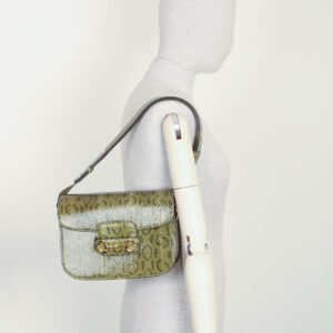 GUCCI Horsebit 1955 Bag Python Green | Luna Bags