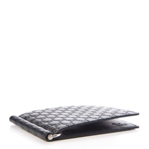 Gucci Unisex Microguccissima GG Black Money Clip Wallet | Luna Bags