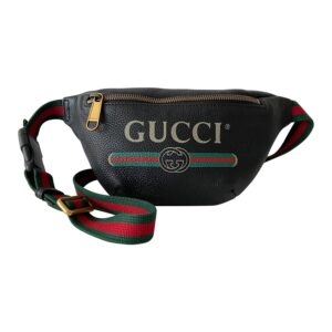 Gucci Logo Print Leather Small Belt Bag | Luna Bags