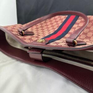 Gucci Ophidia Medium Tote Bag in Burgundy | Luna Bags