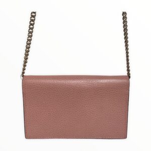 GUCCI/WALLET ON CHAIN/Cross Body Bag//PNK/Leather/Plain | Luna Bags
