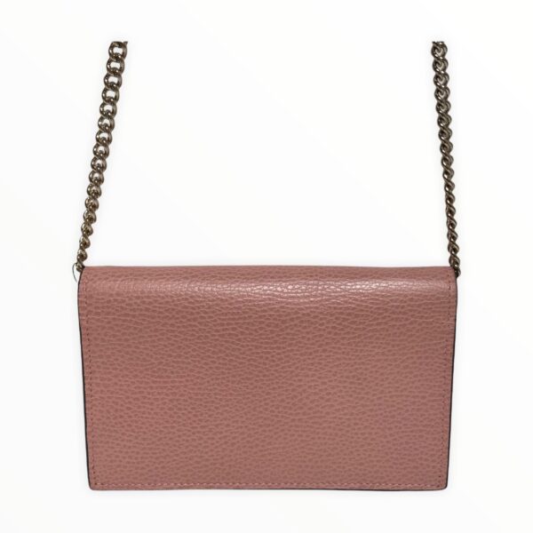 GUCCI/WALLET ON CHAIN/Cross Body Bag//PNK/Leather/Plain | Luna Bags