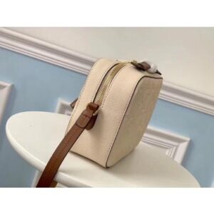 Louis Vuitton Saintonge Monogram Empreinte Leather Creme Caramel | Luna Bags