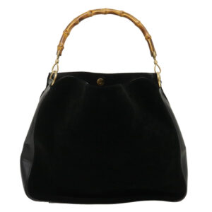 GUCCI Bamboo Shoulder Bag Leather Suede Brown  ki1821 | Luna Bags