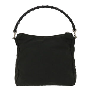 GUCCI Bamboo Shoulder Bag Nylon 2way Khaki 00005092122  ki2191 | Luna Bags