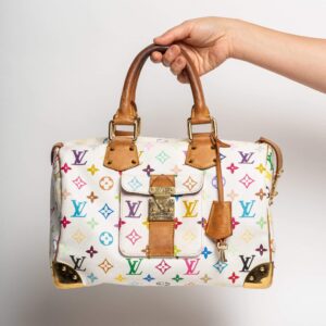 LOUIS VUITTON Monogram Murakami White Speedy 30 Hand Bag SP0013 | Luna Bags