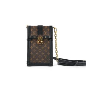Louis Vuitton Monogram Vertical Trunk Pochette Brown | Luna Bags