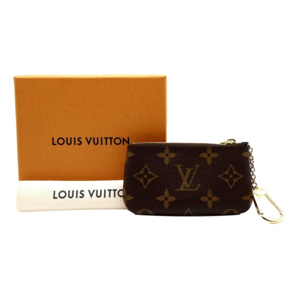 Louis Vuitton Pochette Brown Monogram Key Pouch Coin Case Wallet | Luna Bags