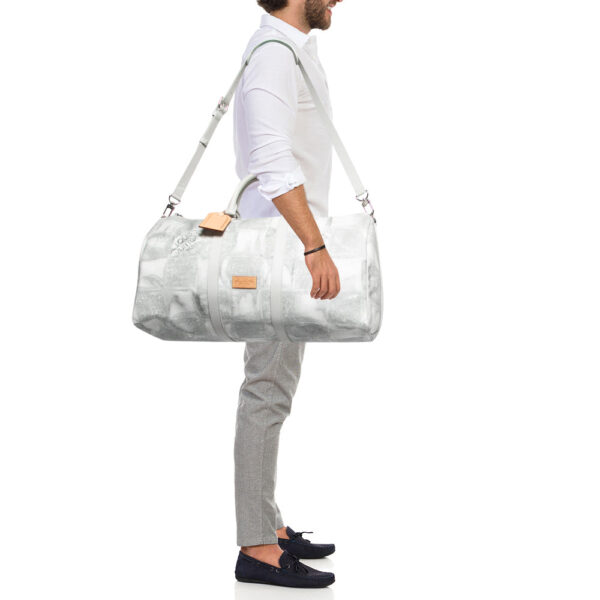 LOUIS VUITTON Damier Salt Canvas Keepall 50 Bandouliere Bag | Luna Bags