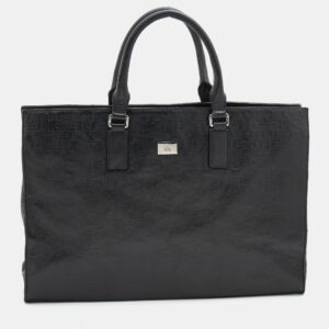 Gucci Black Horsebit Embossed Leather Large Tote | Luna Bags