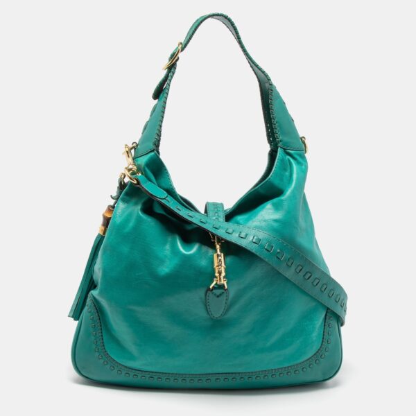 Gucci Green Leather Jackie Hobo | Luna Bags